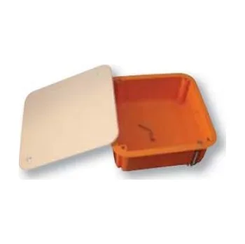Elektroinstalační krabice SEZ KUP 100 Sádrokartónová krabice, klasická, s víčkem, oranžová, 100×100×45mm, IP44
