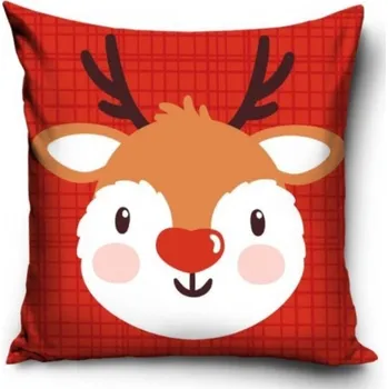 Povlak na dekorativní polštářek Vánoční povlečení na polštářek SOBÍK, 40/40cm, PNL225070