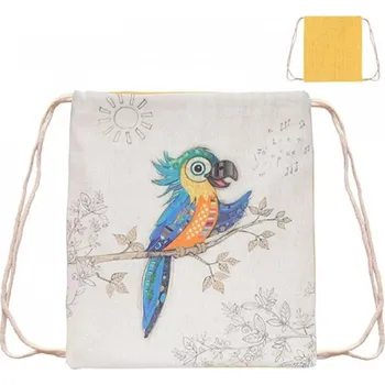Školní sáček Sáček na přezůvky - Papoušek s notami