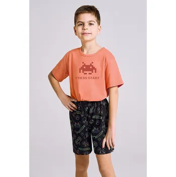 Pánské pyžamo 3198 CHLAPECKÁ PYŽAMA TOM 86-116 oranžová 104