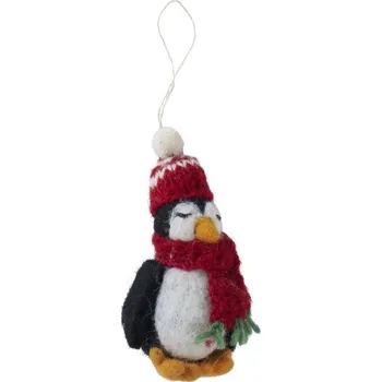 Plstěná dekorace Penguine (tučňák) 12 cm, Klippan Švédsko