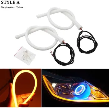 Přídavný světlomet 2x LED světlo funkce blinkru 60cm žlutá