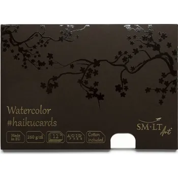 Karty v krabičce #haikucards, akvarel, 148x210mm, 24 listů, 260g/m2