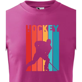 Chlapecké oblečení Dětské tričko Hokejový hráč, Barva Purpurová, Velikost 122 cm/6 roků, Canvas Dětské tričko Bezvatriko.cz 2691