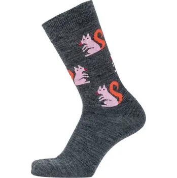 Dámské termoprádlo Merino ponožky Squirrel antracite (veverka), Bengt & Lotta Švédsko Antracitová 40/45