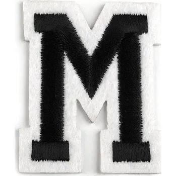 Textilní nažehlovací páska Nažehlovačka písmena - 13 "M" černá