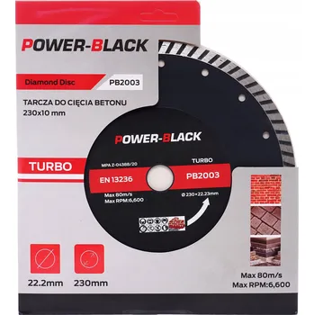 Řezný kotouč Diamantový kotouč Power-Black 230 x 22,2 mm