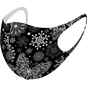 rouška Neoprenová rouška pro dospělé CHRISTMAS Black