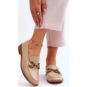 Dámské mokasíny Klasické dámské mokasíny Béžové Lorien 37