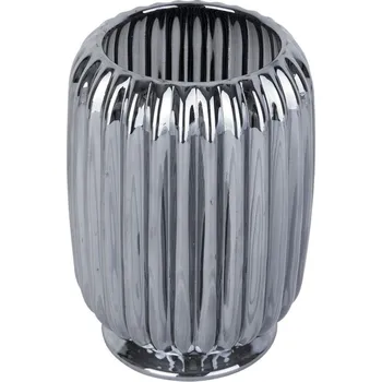 Svícen Svícen / váza Votive Sparkle lines sklo velké černé Present Time (Barva-černá/ kouřívá)