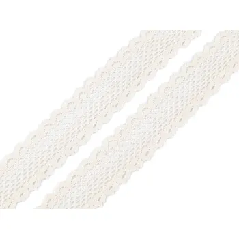 Krajka Krajka / vsadka paličkovaná šíře 34 mm METRÁŽ - 6 režná světlá