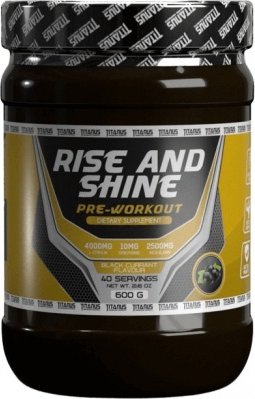 Titánus Pre-workout RISEandSHINE 600 g - ananas + Sleva 3 % pro registrované