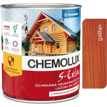 Lak na dřevo Chemolak CHEMOLUX S-EXTRA S 1025 ochranná silnovrstvá lesklá lazura na dřevo 0.75 l 0202 - Kaštan