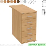 K 35 C N 80 Hobis - Kontejner přístavný ke stolu 5 zásuvek hl. 80 cm