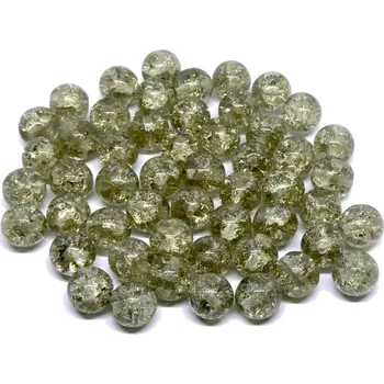 Dětské navlékací korálky CZ Skleněné korálky praskačky 8mm kouřové - 20ks