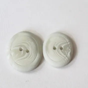 Knoflík 20545 Knoflík 1642/28 bílý, modrý - Bílá, 15mm