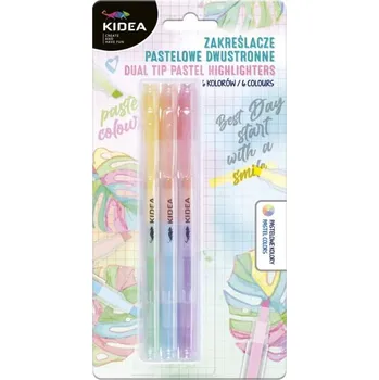 Zvýrazňovač Kidea oboustranné pastelové zvýrazňovače 3 ks