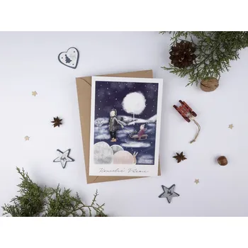 Be Nice EKO Přání vánoční Nebeská procházka - modré