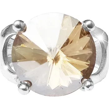 Prsten JSB bijoux s.r.o. Stříbrný prsten se samostatnou rivoli Swarovski Golden Shadow (Stříbro 925/1000)