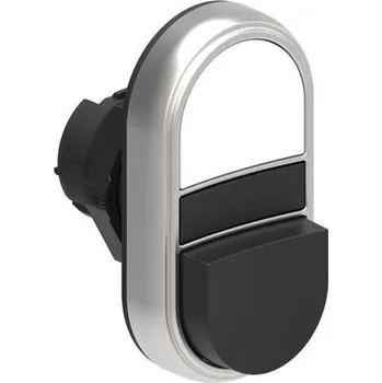 RC model auta LOVATO Electric LPCB7214 Dvoutlačítková plastová hlavice bílá/černá bez symbolů lícující + vystouplé