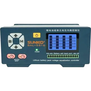 Síťový kabel Bateriový balancér SUNKKO 4-16S 5A pro Li-Ion, LiFePO4 články BAL-5616