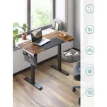 SONGMICS Polohovací stůl elektrický 120 x 60 cm hnědý černý