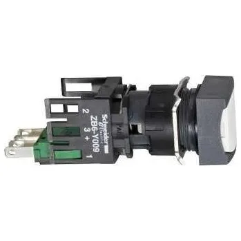 vypínač Schneider Electric XB6CA11B Ovládač stiskací, lícující s návratem, 1 Z - bílý