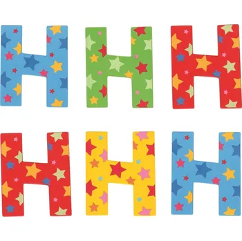 Dřevěná hračka Bigjigs Toys Hvězdičkové písmenko H