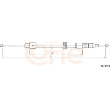Brzdový systém Tažné lanko, parkovací brzda COFLE 10.9593