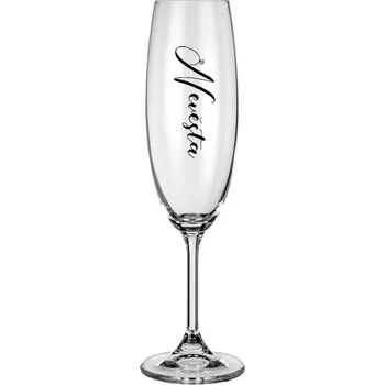 Party dekorace Sklenice na sekt 0,25 l - nevěsta