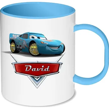 Gravírování Plastový fotohrnek s modrým vnitřkem a uchem