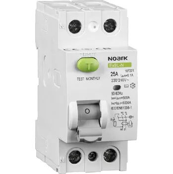 modulární přístroj a rozvaděč Noark 108372 Proudový chránič Ex9L-N 2P 16A 100mA S