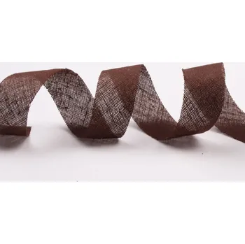 Lemovací šikmý proužek - Bavlněný - Nezažehlený - Tmavě hnědý