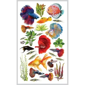 Party dekorace Mini nálepka akvarkove rybičky