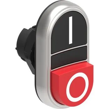 RC model auta LOVATO Electric LPCB7222 Dvoutlačítková plastová hlavice černá/červená se symboly I-O