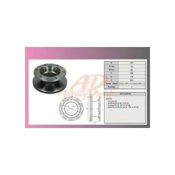 Brzdový systém kotouč brzdový IVECO ECARGO E6-zadní -FEBI