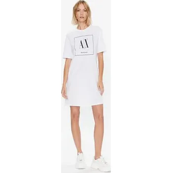 Dámské šaty Armani Exchange Každodenní šaty 3RYA78 YJ3RZ 1000 Bílá Regular Fit XS
