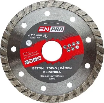 Brusný kotouč Enpro Kotouč diamantový Turbo 115 × 1,2 × 22,3 mm