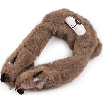 Čepice Kožešinové klapky na uši s kšiltem, barva 2 béžová