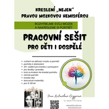 Kreslení „nejen” pravou mozkovou hemisférou - Pracovní sešit pro děti i dospělé