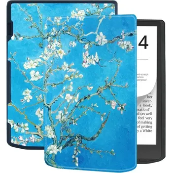 Pouzdro na tablet VSECHNONAMOBIL 75330 ART Zaklápěcí pouzdro pro Pocketbook InkPad 4 743G / InkPad Color 3 743K3 / InkPad Color 2 743 APRICOT BLOSSOM