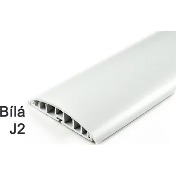 přechodová lišta Přechodový PVC profil Volta V-J2-200,barva bílá, samolepící pro vedení elektroinstalace š. 74 mm, (Podlahová lišta,Přechodová lišta, přechodový profil, PVC přechodový profil, bezbariérový práh,lišta na ukočení podlahové krytiny, ukončovací líšta,)