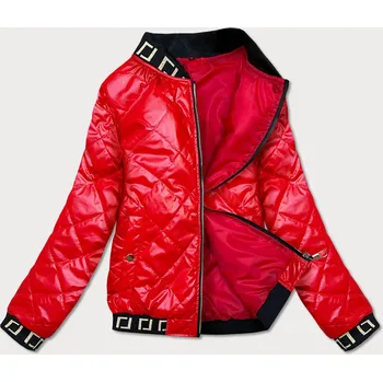 Červená dámská bunda bomber (B9798-4) odstíny červené XL (42)