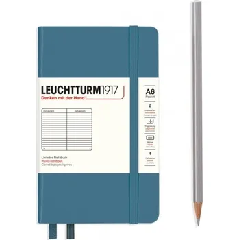 Sešit Stone Blue, Pocket (A6), 187 p., ruled