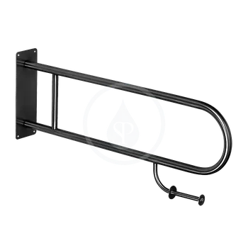 Madlo do koupelny Sanela Nerezové madlo s držákem toaletního papíru, 900 mm, lesklá nerez, SLZM 03DP