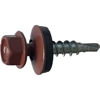 Vrut Vrut farmářský samovrtný s podložkou 4,8x60 hnědý 8017 - 200ks