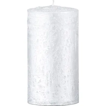 Svíčka Emocio Rustic válec 60x110 stříbrná svíčka