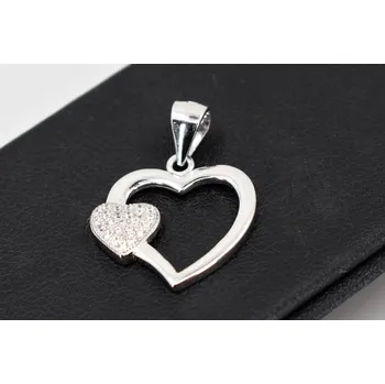 Přívěsek Stříbrný přívěsek srdce Zita