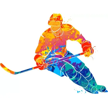 Nášivka NAŽEHLOVAČKA - Hokejový hráč abstrakt 2