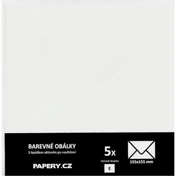 Obálka barevná obálka 155X155 SLONOVÁ, 5 kusů, 130gm2, olizová HBLR 061